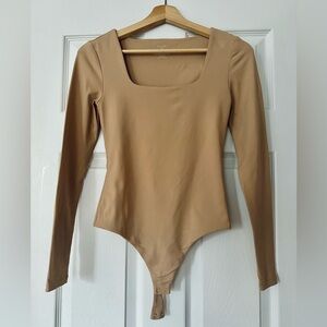 nuuds Camel Long Sleeve Bodysuit